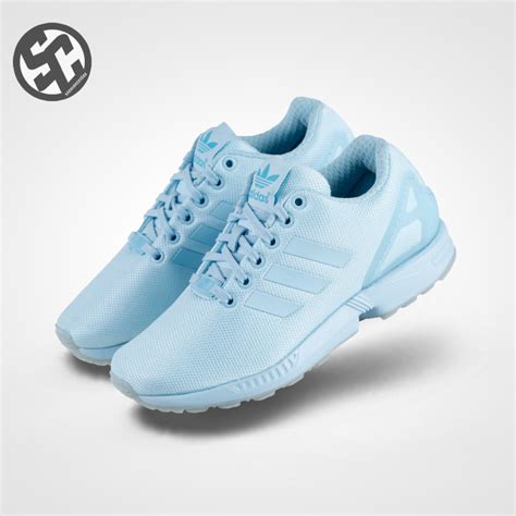 阿迪达斯 ZX Flux 尺码 44|adidas 三叶草 ZX FLUX 网面跑步鞋运动鞋B21328(蓝 44).